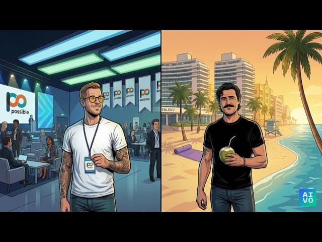 One's Inside. One's on the Beach.