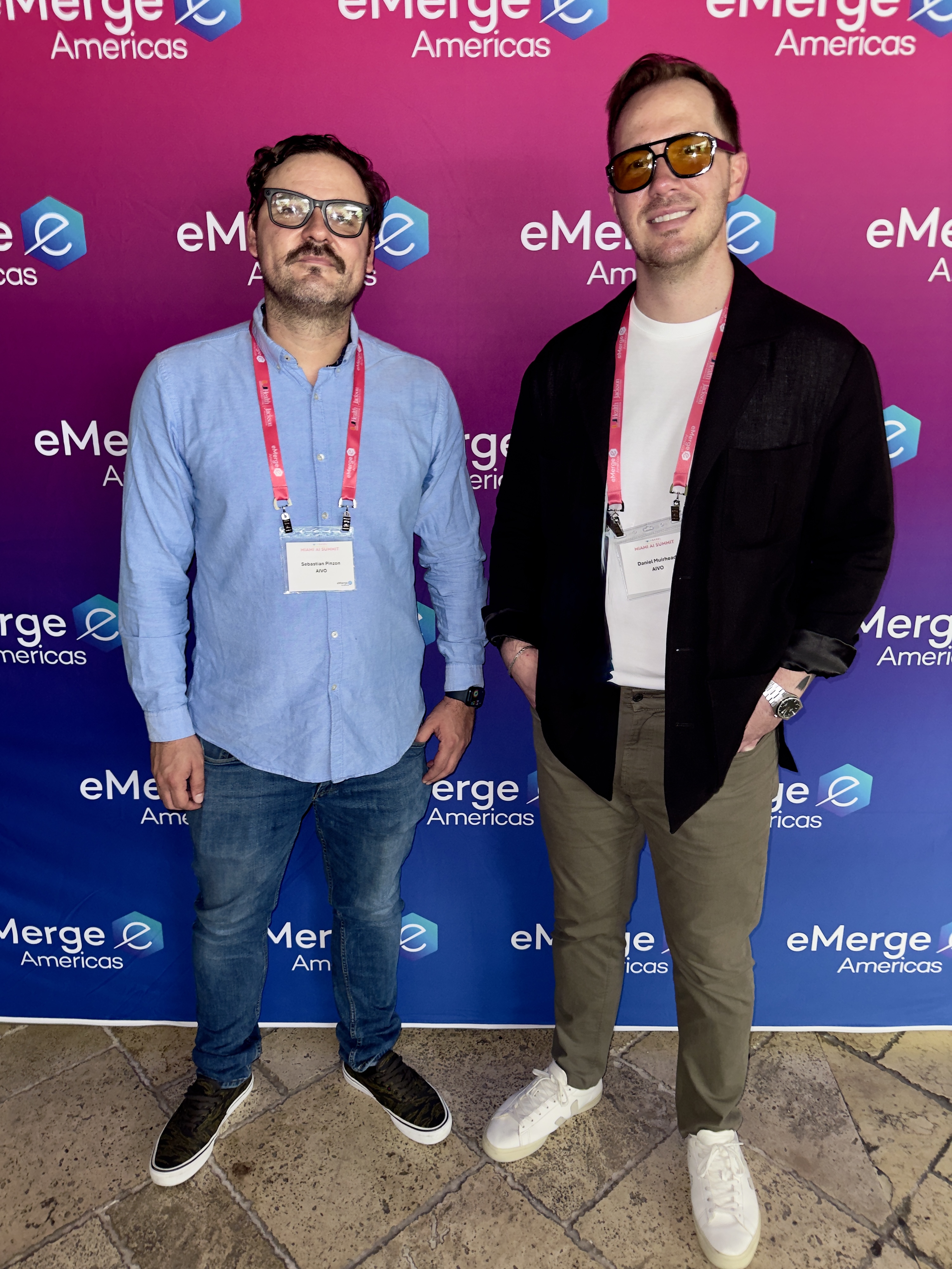 Tech Basel Miami 2024 event - AIVO team onsite with conference attendees and Florida AI technology sessions